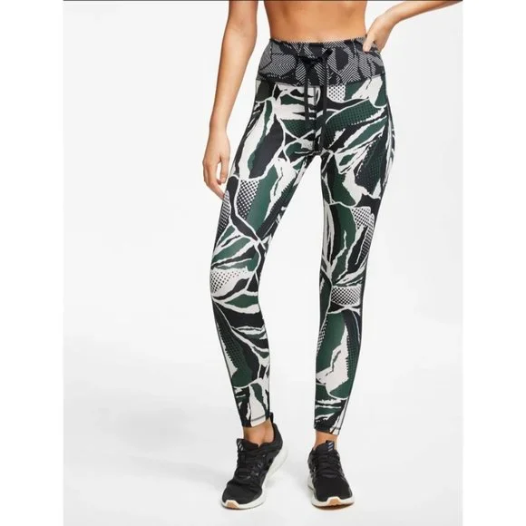 Adidas Leggings M High Rise 7/8 Believe This Green Black Mesh - Picture 3 of 15